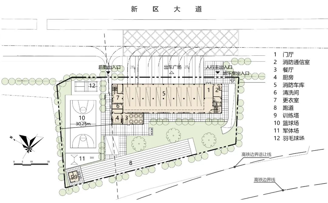 深圳市公安消防支队北站消防站设计/ Z&Z STUDIO