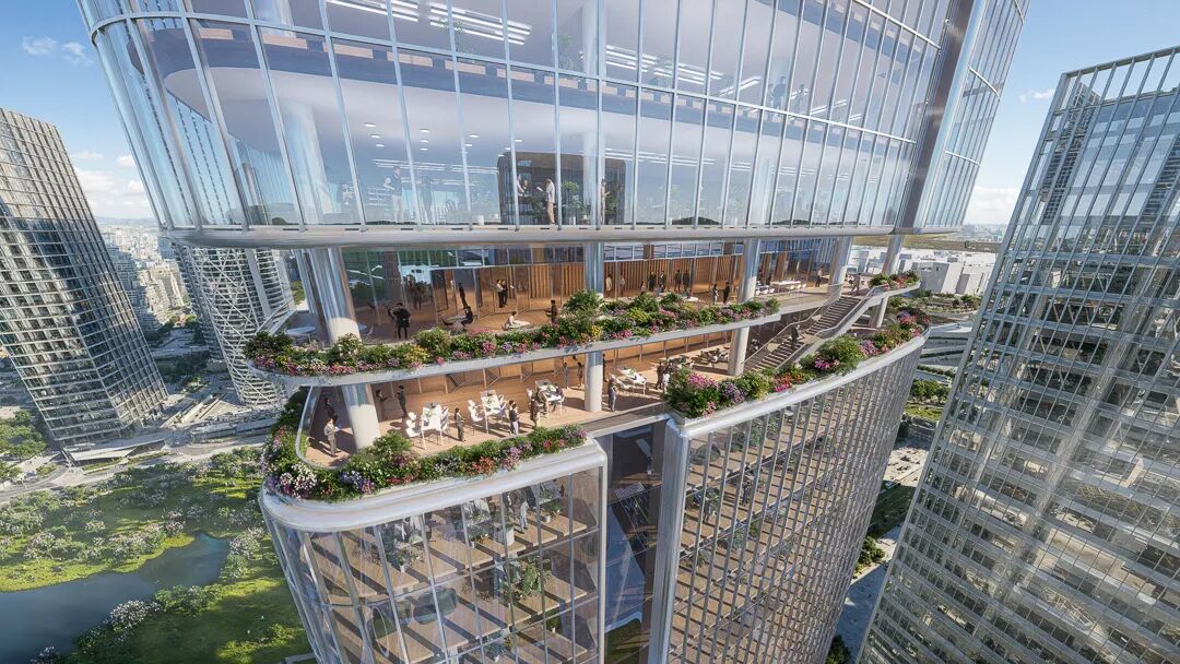 新作 | 杭州银泰中心设计概念发布，10 Design 点亮杭州科创中轴活力新地标