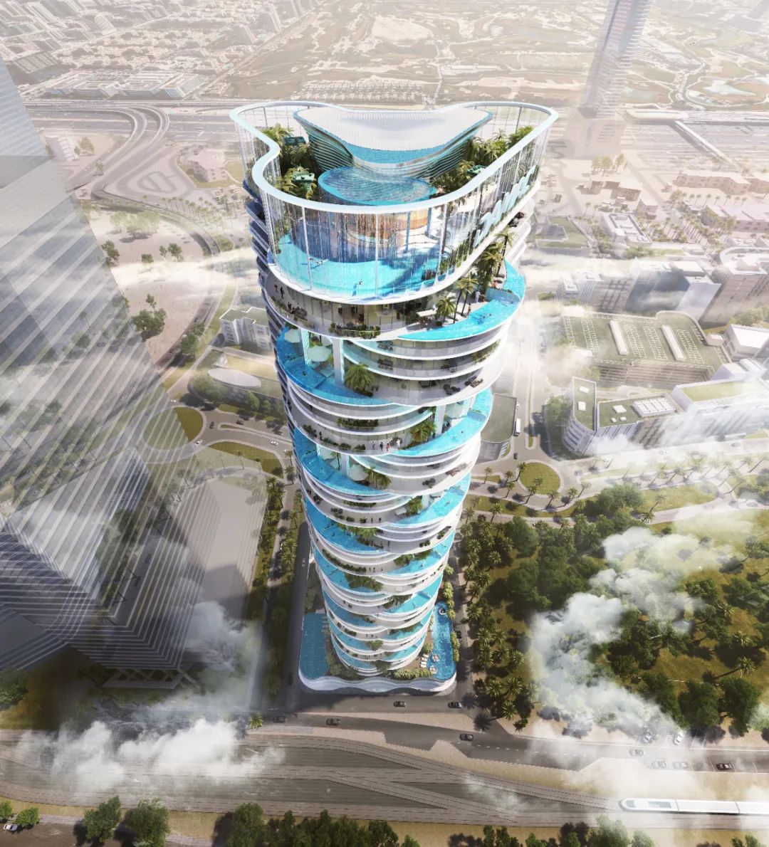 Gensler新作品：DAMAC CASA 迪拜垂直绿洲，重构城市奢华新境