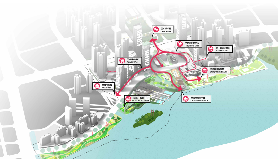 Aedas新作 | 广州滨江天地城市设计:珠江岸线工业滨水复兴