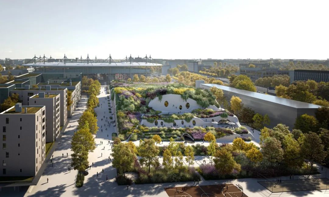 2024巴黎奥运会水上中心，城市绿肺，绿色植被，可持续发展