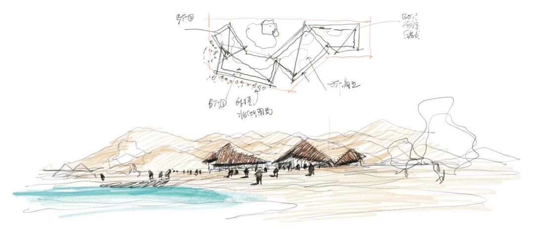 Aedas新作 | 绿洲界面：新疆罗布人村寨湖畔游客中心的视野重构