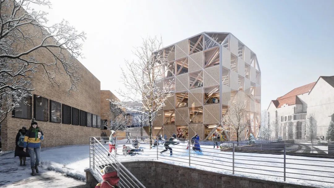 BIG与堪萨斯大学建筑与设计学院联手打造大型木建筑“MAKERS’ KUbe”