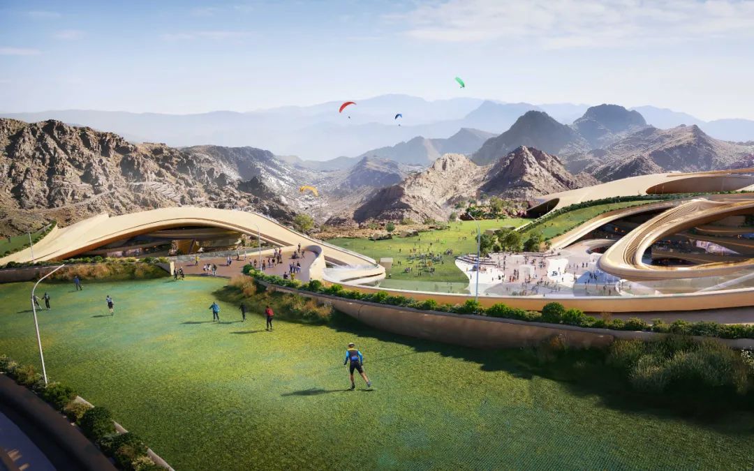 Aedas新作 | 沙特NEOM Trojena滑雪度假村，全球首个未来主义折叠式垂直滑雪村 