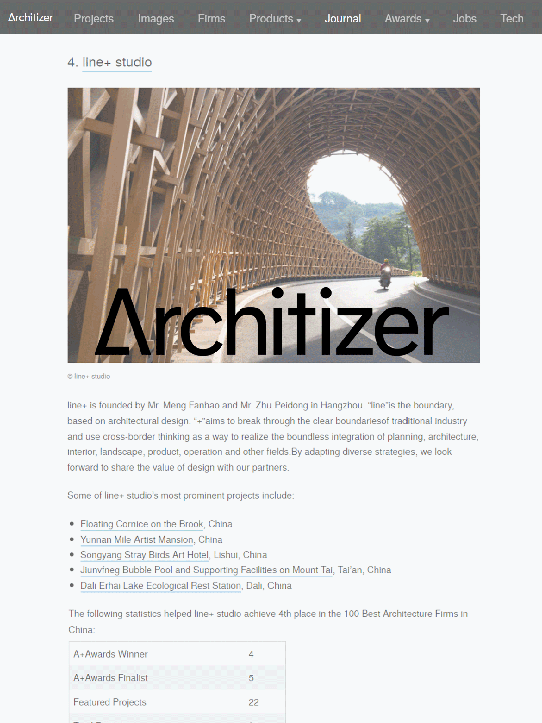 line+NEWS | Architizer、Archello评选line+为中国领先的设计公司-建筑档案