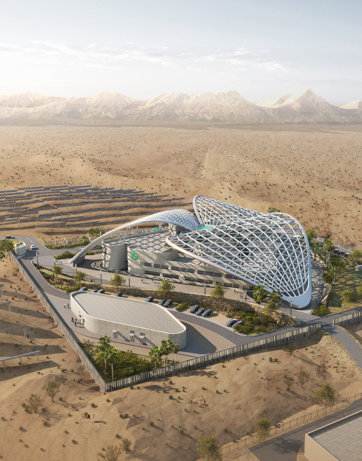 HKS新作首发 | 沙漠中的生命基地&mdash;&mdash;新疆中绿电米东综合服务中心