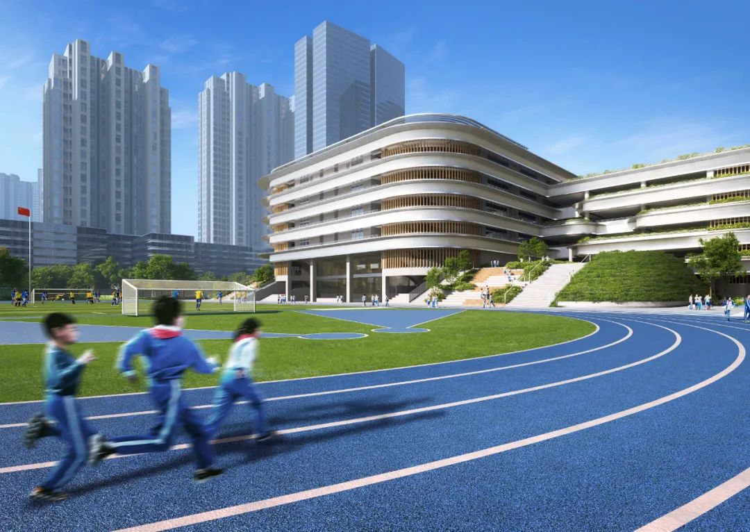 Aedas新作 | 深圳福田区红岭红树林校区，多环互联的绿色校园