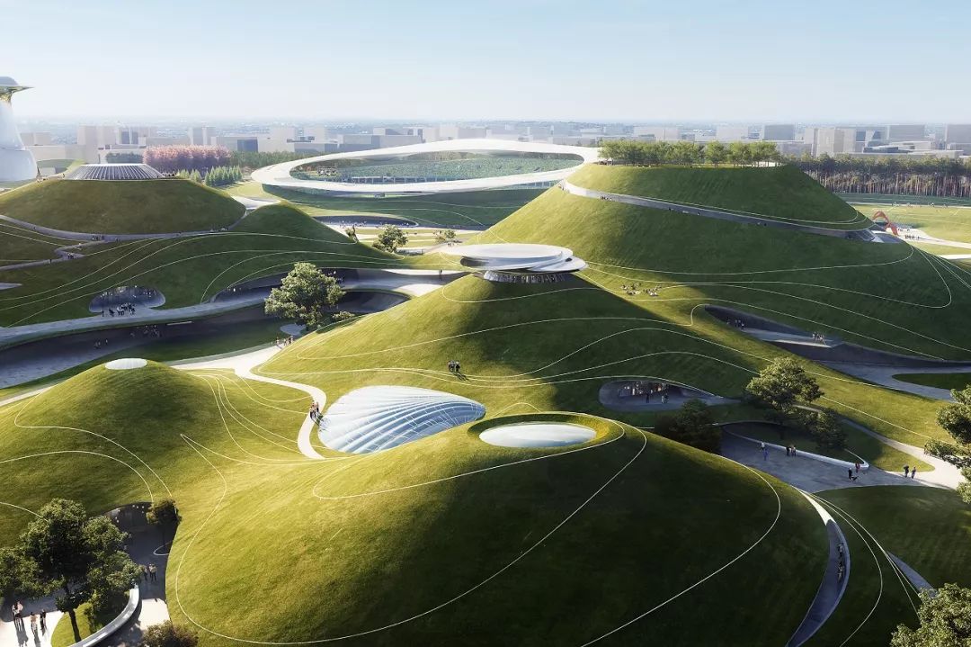 “消失的体育场”建成,马岩松/MAD全球最大覆土建筑群设计