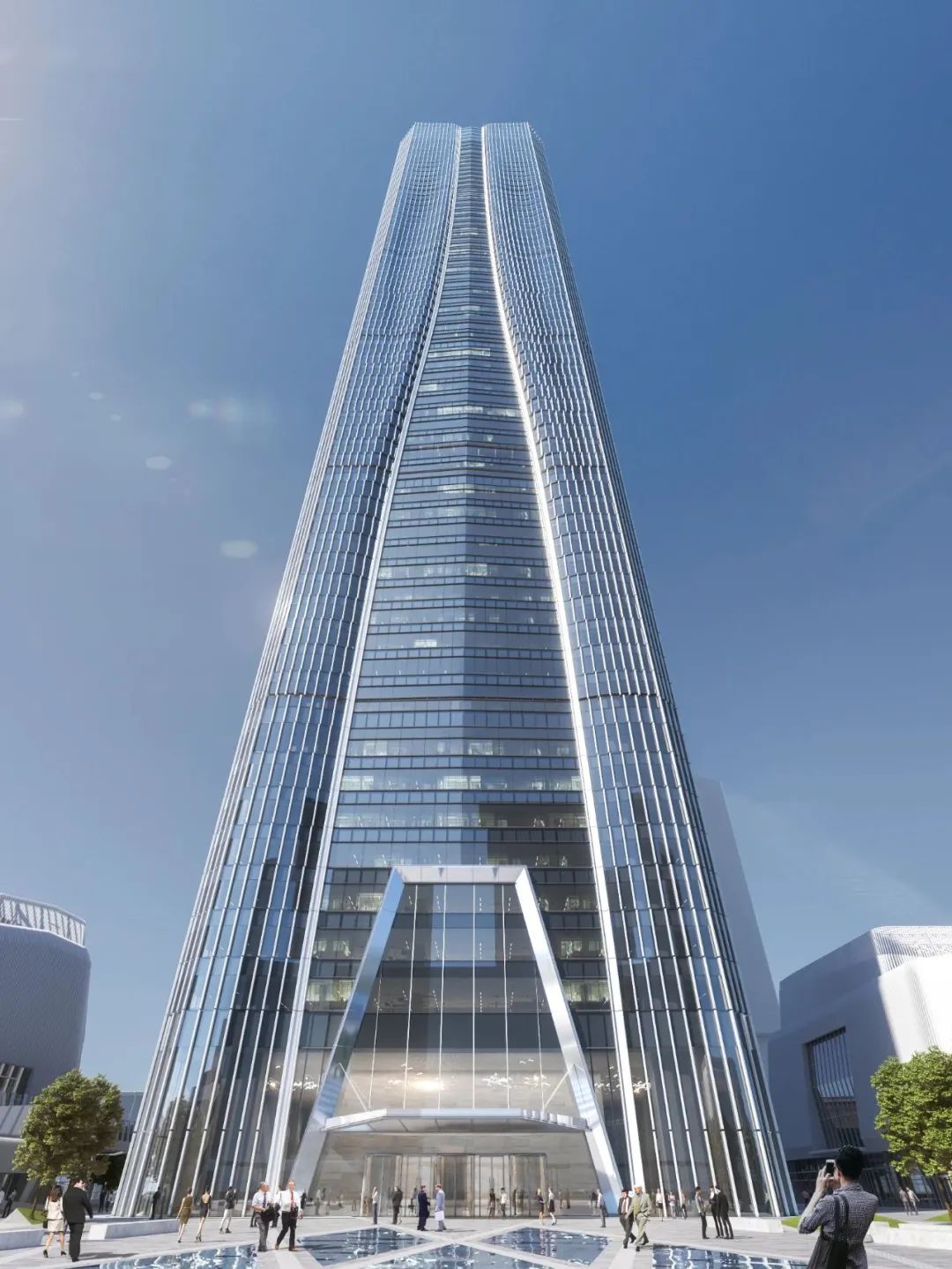 上海在建最高双子塔张江“科学之门”完成结构封顶