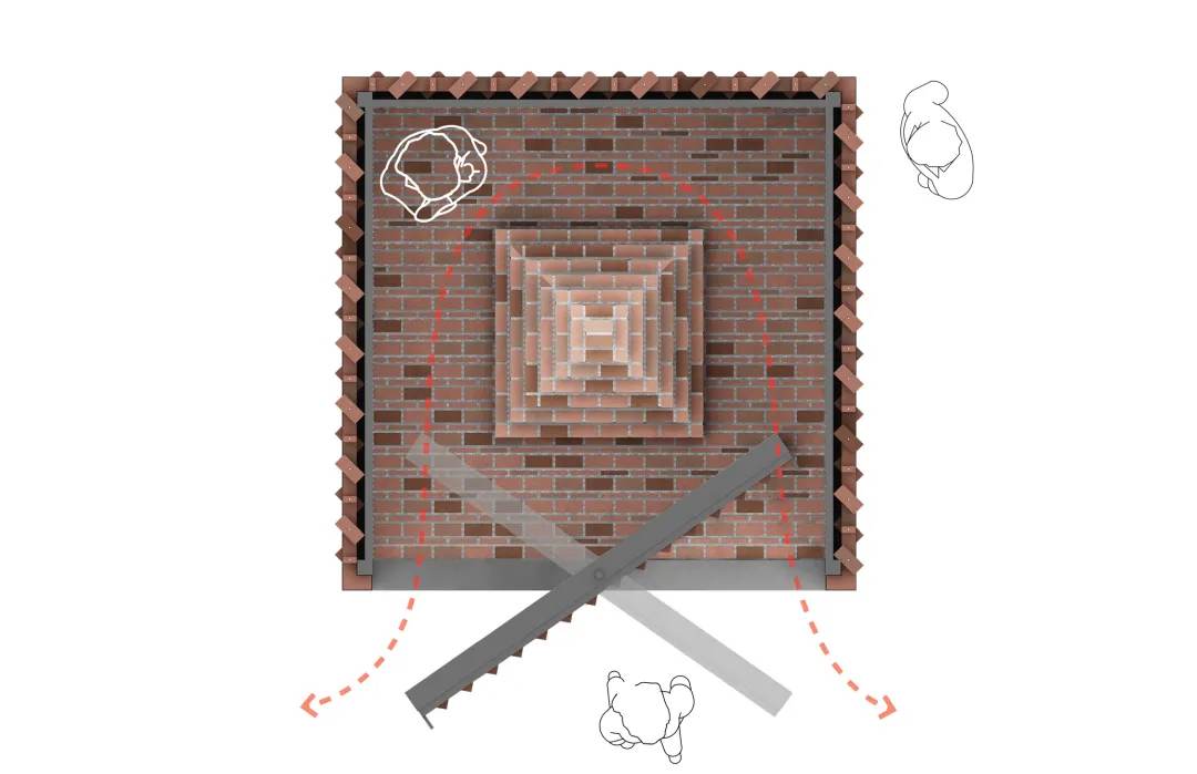 轻重对峙，line+的两个艺术装置：砖ⁿ+斗拱新艺