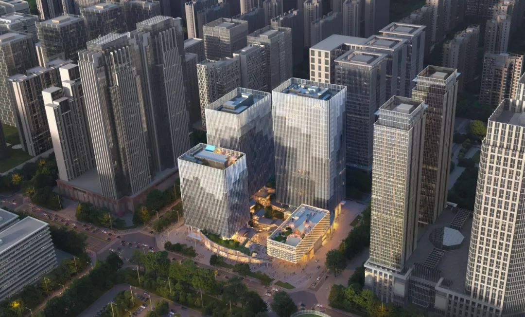 MVRDV 成都交子公园金融总部产业园动工，CBD内打造活力商业村落