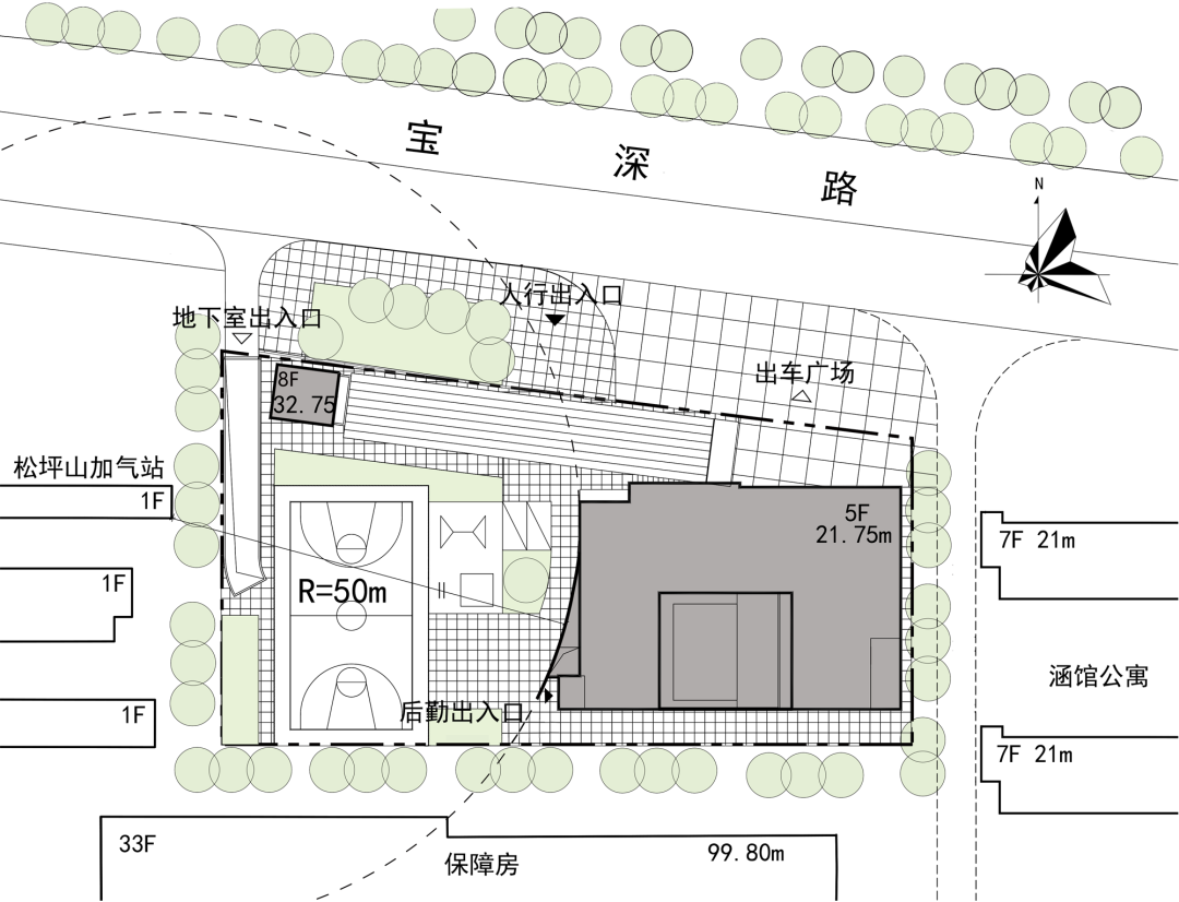 “内院式消防站”的布局，简洁现代的立面——深圳市公安消防支队松坪山消防站设计