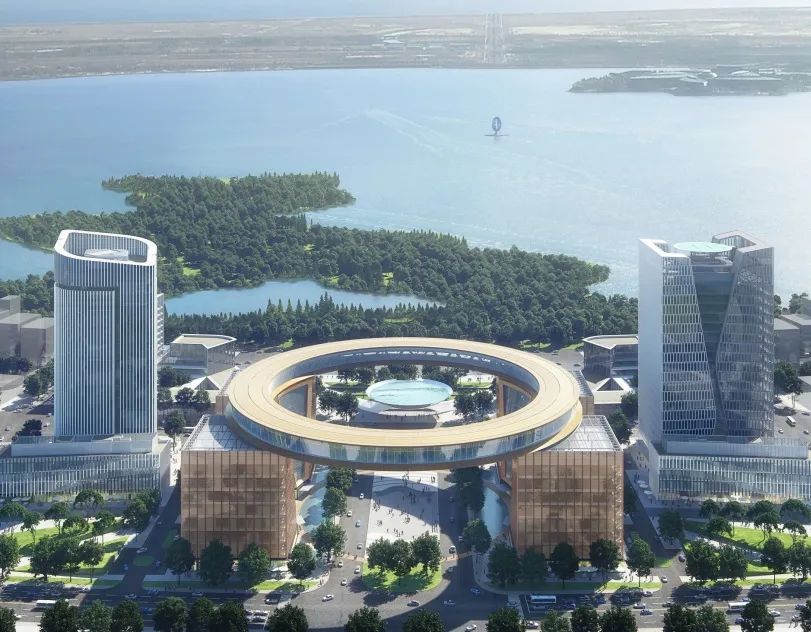 【项目进程】临港“荣耀之环”起吊合龙，金融湾首发项目全速建设 