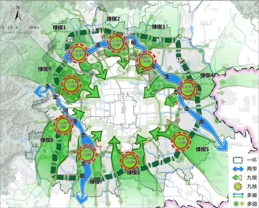 生态屏障，绿色共享——北京市第二道绿化隔离地区郊野公园环布局规划研究丨LA理事风采