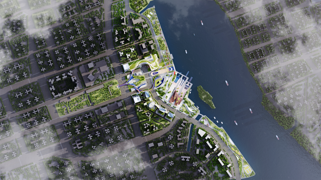Aedas新作 | 广州滨江天地城市设计:珠江岸线工业滨水复兴