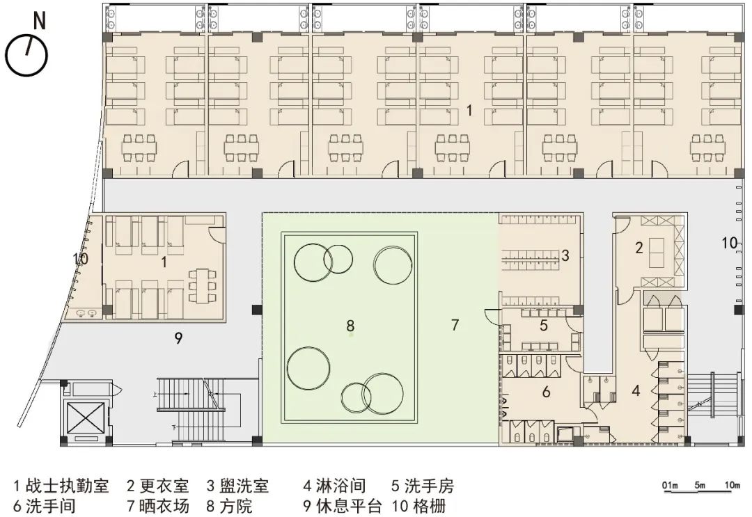 “内院式消防站”的布局，简洁现代的立面——深圳市公安消防支队松坪山消防站设计
