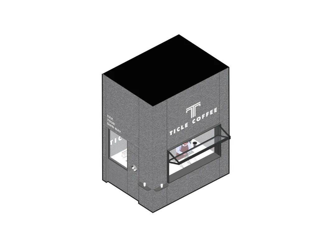 新作丨不锈钢与混凝土的交错：Ticle Coffee系列设计 / 大观建筑