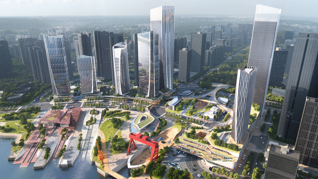 Aedas新作 | 广州滨江天地城市设计:珠江岸线工业滨水复兴