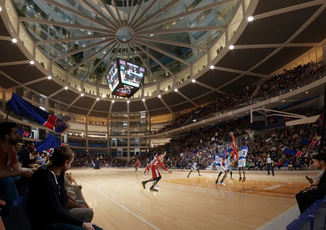 The Grand Ballroom | MVRDV 球形方案赢得地拉那体育综合体建筑设计竞赛