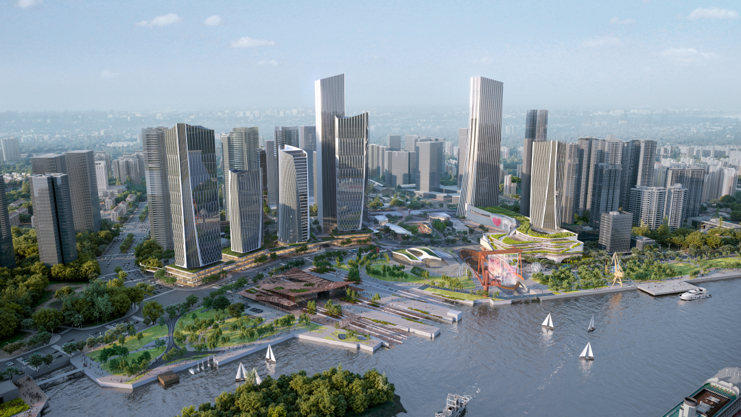 Aedas新作 | 广州滨江天地城市设计:珠江岸线工业滨水复兴