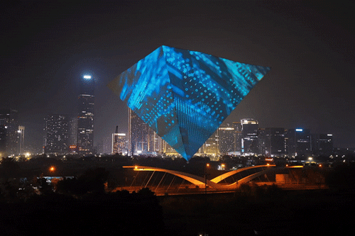 从「光之塔」到「云坐标」｜line+在杭州第三中心中轴线的城市媒介实验