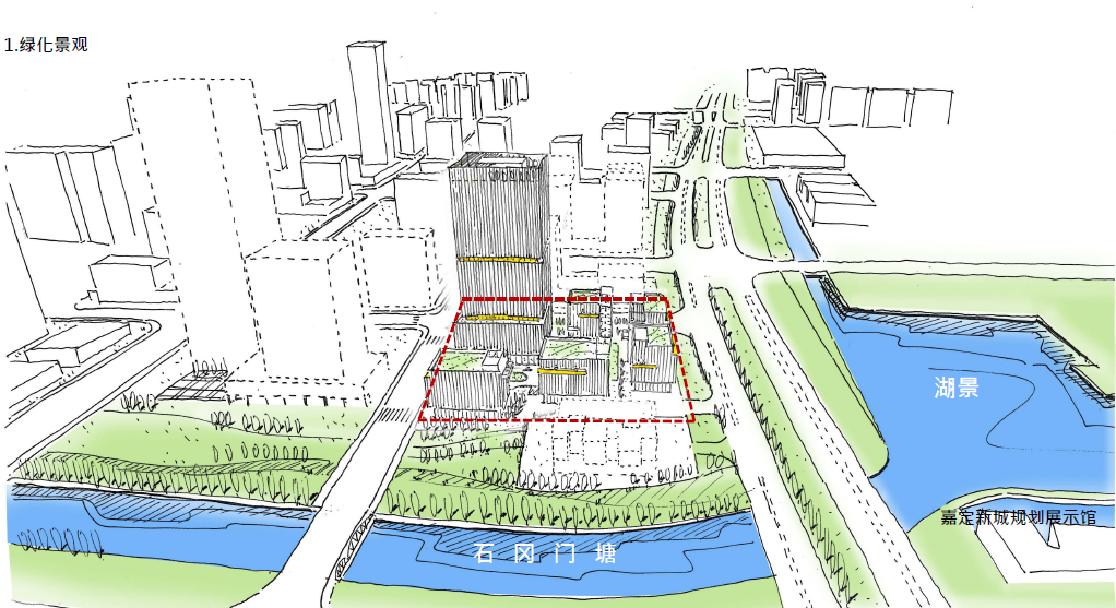 Aedas新作 | 上海嘉定新城新地标，融于自然的商务典范