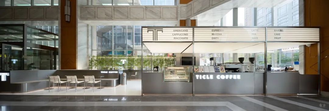 新作丨不锈钢与混凝土的交错：Ticle Coffee系列设计 / 大观建筑