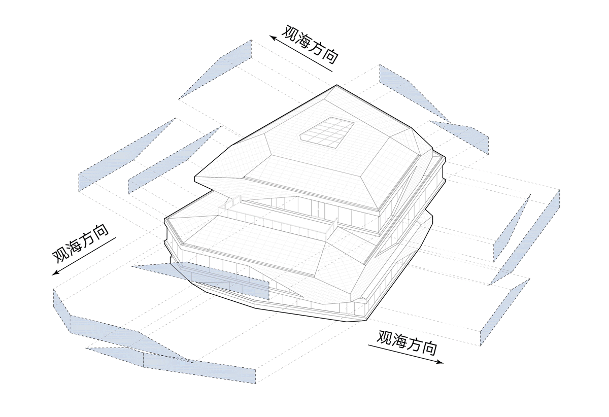 line+新作「石棱镜」，叠石望海，激活大连凌水湾滨海地景