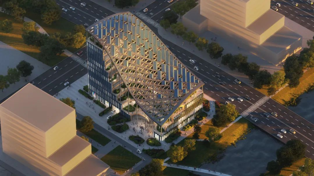 MVRDV设计的「兰桂骐中国技术研发中心暨兰桂骐企业总部基地」施工已达到地面高度