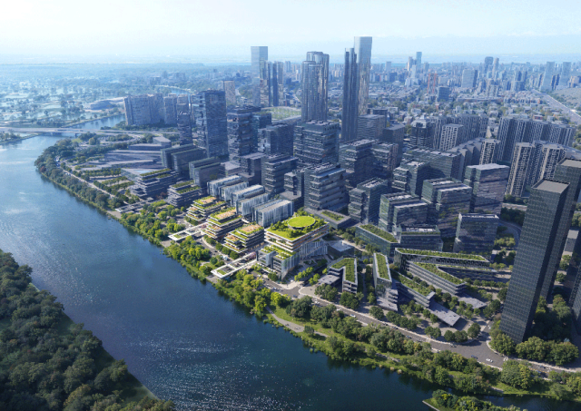 Aedas &华艺设计中标项目 | 深圳河套深港科技创新合作区国际协同创新区N-01 N-03地块，科技人文与自然的桥梁