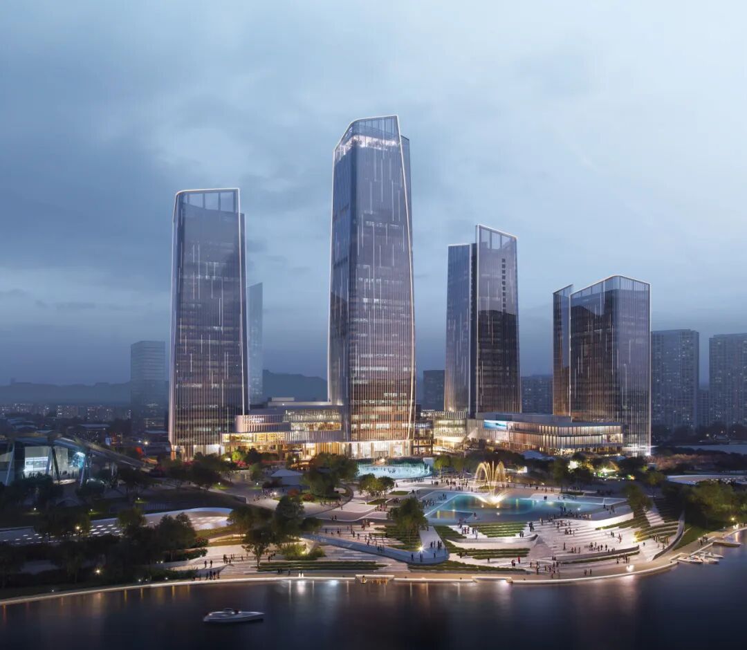 Arcadis凯谛思杭州富阳塔楼群设计:《富春山居图》的五岫骈峰都市意境