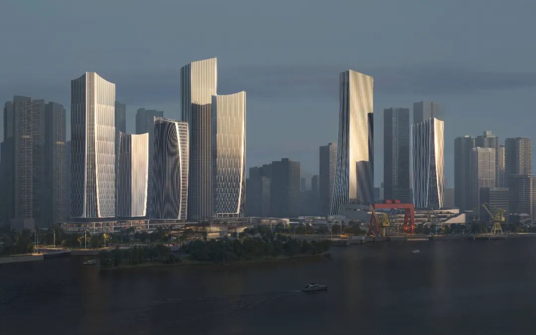 Aedas新作 | 广州滨江天地城市设计:珠江岸线工业滨水复兴