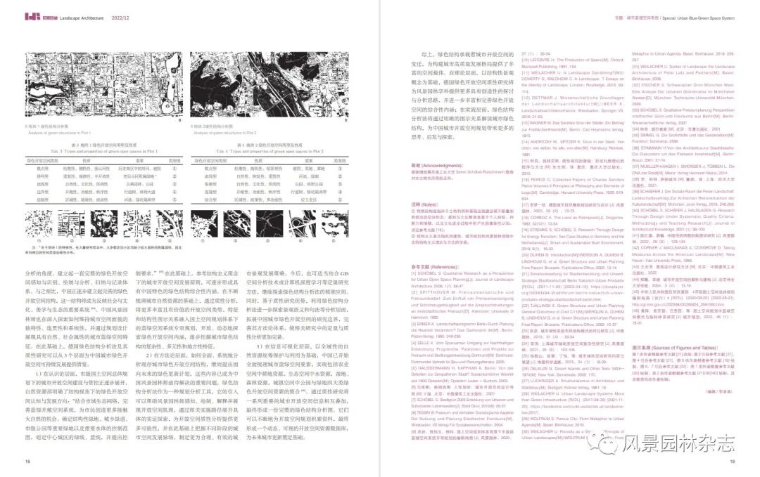 LA专题 | 李梦一欣 黄琦 (德)朱利安·舍费尔 | 德国城市绿色开放空间结构质性分析方法