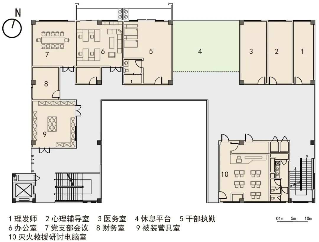 “内院式消防站”的布局，简洁现代的立面——深圳市公安消防支队松坪山消防站设计