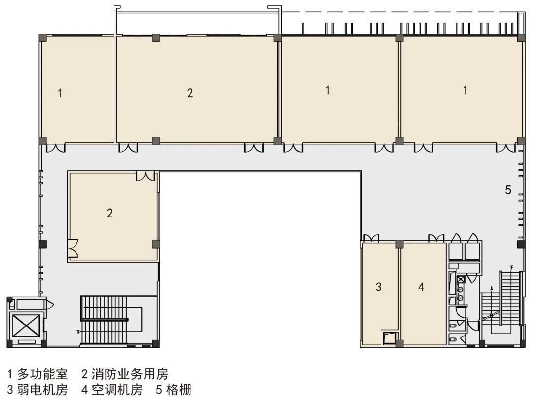 “内院式消防站”的布局，简洁现代的立面——深圳市公安消防支队松坪山消防站设计
