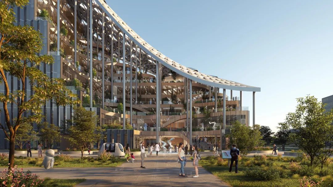 MVRDV设计的「兰桂骐中国技术研发中心暨兰桂骐企业总部基地」施工已达到地面高度