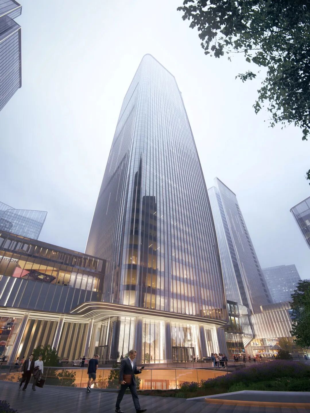 Arcadis凯谛思杭州富阳塔楼群设计:《富春山居图》的五岫骈峰都市意境