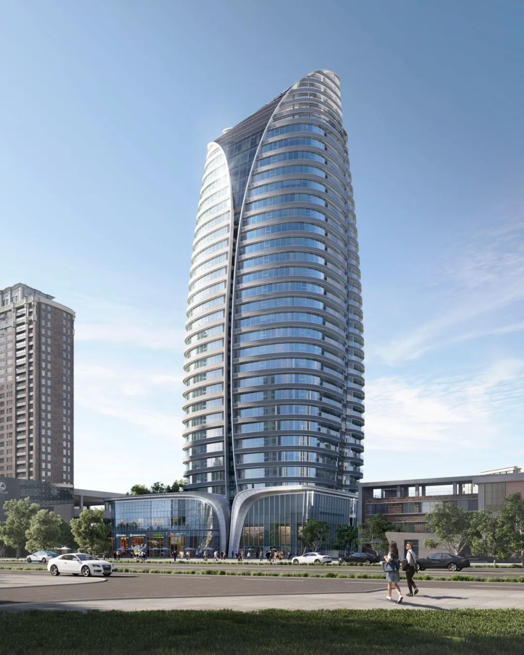 Aedas新作 | 桃园NFC环球经贸中心，山水赋形地标新生
