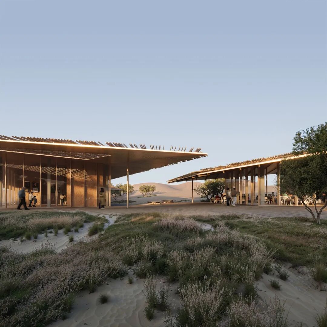 Aedas新作 | 绿洲界面：新疆罗布人村寨湖畔游客中心的视野重构